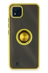 Mey İthalat®  Realme C11 2021 Kılıf Montreal Yüzüklü Silikon Kapak - Sarı
