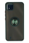 Mey İthalat®  Realme C11 2021 Kılıf Montreal Yüzüklü Silikon Kapak - Yeşil