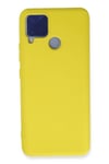 Mey İthalat®  Realme C15 Kılıf Nano içi Kadife Silikon - Sarı