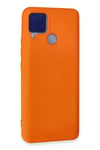 Mey İthalat®  Realme C15 Kılıf Nano içi Kadife Silikon - Turuncu