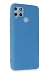 Mey İthalat®  Realme C15 Kılıf Nano içi Kadife Silikon - Mavi