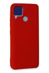 Mey İthalat®  Realme C15 Kılıf Nano içi Kadife Silikon - Kırmızı