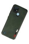 Mey İthalat®  Realme C21 Kılıf Loop Deri Silikon - Yeşil