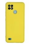 Mey İthalat®  Realme C21 Kılıf Nano içi Kadife Silikon - Sarı