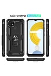 Mey İthalat®  Realme C21 Kılıf Sofya Yüzüklü Silikon Kapak - Siyah