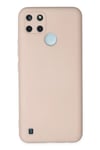 Mey İthalat®  Realme C25Y Kılıf Nano içi Kadife Silikon - Pudra