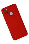 Mey İthalat®  Realme C25Y Kılıf Nano içi Kadife Silikon - Kırmızı