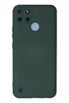 Mey İthalat®  Realme C25Y Kılıf Nano içi Kadife Silikon - Koyu Yeşil