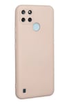 Mey İthalat®  Realme C25Y Kılıf Nano içi Kadife Silikon - Pudra