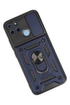 Mey İthalat®  Realme C25Y Kılıf Pars Lens Yüzüklü Silikon - Lacivert
