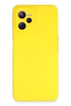 Mey İthalat®  Realme C35 Kılıf Nano içi Kadife Silikon - Sarı