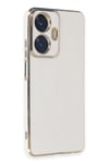 Mey İthalat®  Realme C55 Kılıf Volet Silikon - Beyaz