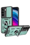 Mey İthalat®  Realme C75 4G Kılıf Pars Lens Yüzüklü Silikon - Yeşil