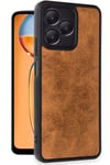 Mey İthalat®  Realme Note 50 4G Kılıf Aras Deri Kapak - Taba