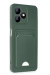 Mey İthalat®  Realme Note 50 4G Kılıf Kelvin Kartvizitli Silikon - Koyu Yeşil