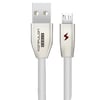 Mey İthalat®  S53 Led Işıklı Micro USB Kablo 1M 3A - Beyaz