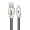 Mey İthalat®  S53 Led Işıklı Micro USB Kablo 1M 3A - Siyah