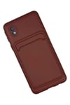 Mey İthalat®  Samsung Galaxy A01 Core Kılıf Kelvin Kartvizitli Silikon - Bordo