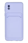 Mey İthalat®  Samsung Galaxy A01 Core Kılıf Kelvin Kartvizitli Silikon - Lila