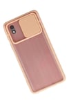 Mey İthalat®  Samsung Galaxy A01 Core Kılıf Palm Buzlu Kamera Sürgülü Silikon - Pembe