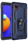 Mey İthalat®  Samsung Galaxy A01 Core Kılıf Sofya Yüzüklü Silikon Kapak - Lacivert