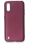 Mey İthalat®  Samsung Galaxy A01 Kılıf First Silikon - Mürdüm