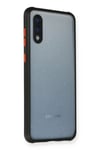 Mey İthalat®  Samsung Galaxy A02 Kılıf Miami Şeffaf Silikon - Siyah