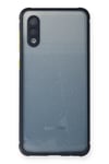 Mey İthalat®  Samsung Galaxy A02 Kılıf Miami Şeffaf Silikon - Lacivert