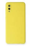 Mey İthalat®  Samsung Galaxy A02 Kılıf Nano içi Kadife Silikon - Sarı