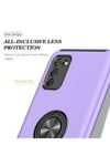 Mey İthalat®  Samsung Galaxy A02S Kılıf Elit Yüzüklü Kapak - Mor