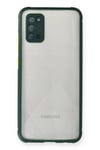 Mey İthalat®  Samsung Galaxy A02S Kılıf Miami Şeffaf Silikon - Koyu Yeşil