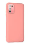 Mey İthalat®  Samsung Galaxy A03S Kılıf Lansman Glass Kapak - Pembe