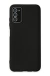 Mey İthalat®  Samsung Galaxy A03S Kılıf Lansman Glass Kapak - Siyah