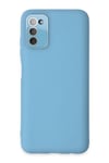 Mey İthalat®  Samsung Galaxy A03S Kılıf Lansman Glass Kapak - Mavi
