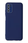 Mey İthalat®  Samsung Galaxy A03S Kılıf Lansman Glass Kapak - Sky Blue