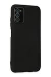 Mey İthalat®  Samsung Galaxy A03S Kılıf Lansman Glass Kapak - Siyah