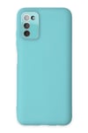 Mey İthalat®  Samsung Galaxy A03S Kılıf Lansman Glass Kapak - Turkuaz