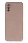 Mey İthalat®  Samsung Galaxy A03S Kılıf Nano içi Kadife Silikon - Pudra
