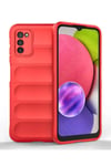 Mey İthalat®  Samsung Galaxy A03S Kılıf Optimum Silikon - Kırmızı