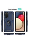 Mey İthalat®  Samsung Galaxy A03S Kılıf Sofya Yüzüklü Silikon Kapak - Lacivert