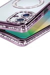 Mey İthalat®  Samsung Galaxy A06 Joke Simli Magneticsafe Kılıf - Derin Mor