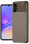 Mey İthalat®  Samsung Galaxy A06 Kılıf Auto Focus Karbon Kapak - Kahverengi