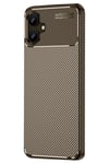 Mey İthalat®  Samsung Galaxy A06 Kılıf Auto Focus Karbon Kapak - Kahverengi