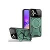 Mey İthalat®  Samsung Galaxy A06 Kılıf Joy Lens Standlı Kapak - Koyu Yeşil