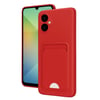 Mey İthalat®  Samsung Galaxy A06 Kılıf Kelvin Kartvizitli Silikon - Kırmızı