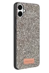 Mey İthalat®  Samsung Galaxy A07 4G Bright Simli Kapak - Gümüş