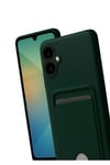 Mey İthalat®  Samsung Galaxy A07 4G Kelvin Kartvizitli Silikon - Koyu Yeşil