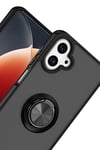Mey İthalat®  Samsung Galaxy A07 4G Montreal Yüzüklü Silikon Kapak - Siyah