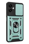Mey İthalat®  Samsung Galaxy A07 4G Pars Lens Yüzüklü Silikon - Yeşil