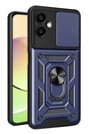Mey İthalat®  Samsung Galaxy A07 4G Pars Lens Yüzüklü Silikon - Lacivert